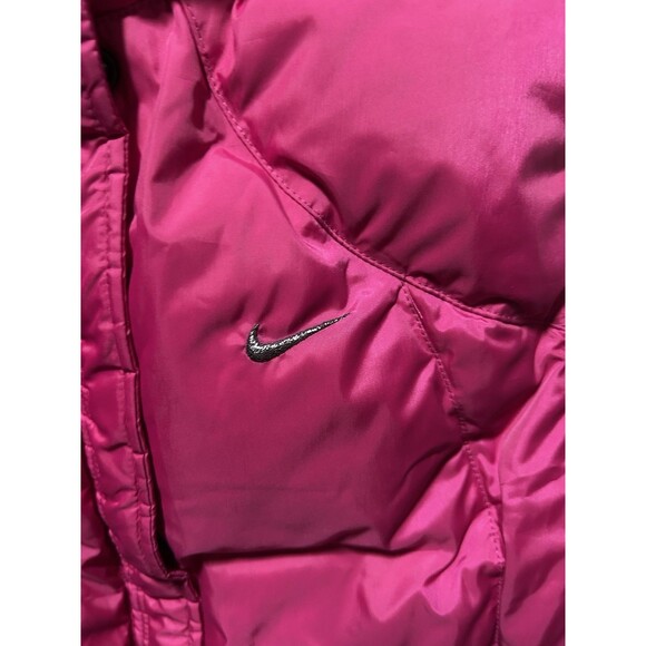 Nike Down Filled Reversible Puffer Vest Pink / Charcoal Womens Small Nice! - Picture 5 of 9